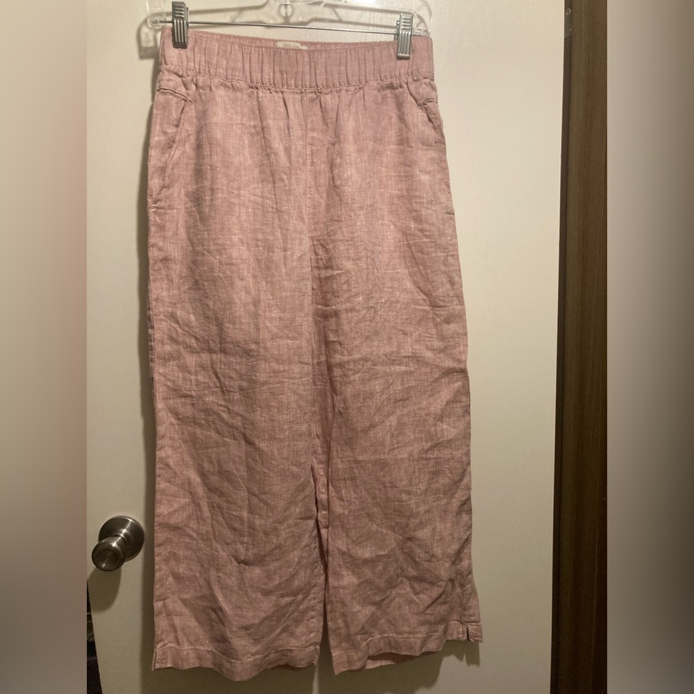 Cynthia Rowley Linen wide leg capris